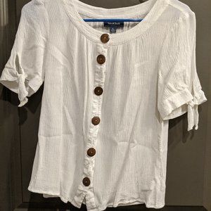 Sweet White Modcloth Buttondown Blouse